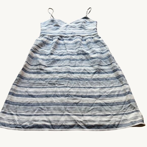 Theory size 10 Melaena Haviana Striped Spaghetti Strap Knee Length Dress - Picture 1 of 14